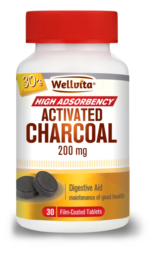 Wellvita Activated Charcoal 200mg tablets