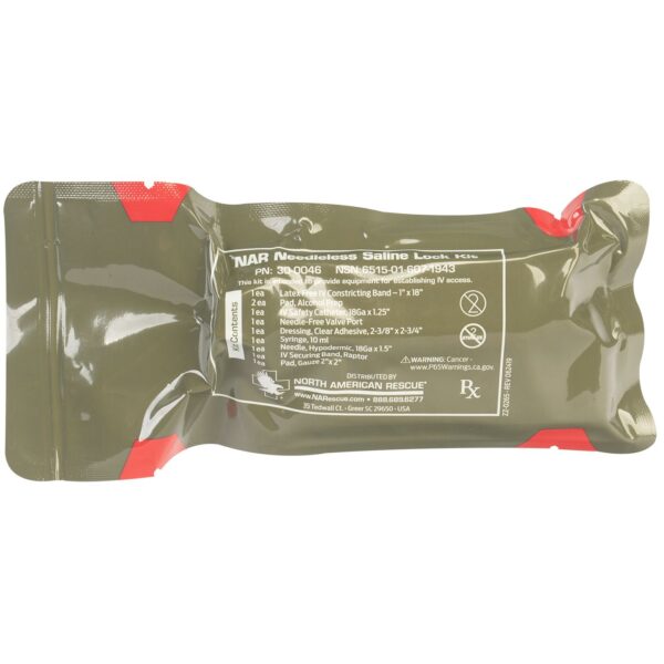 North American Rescue Needless Saline Lock Kit