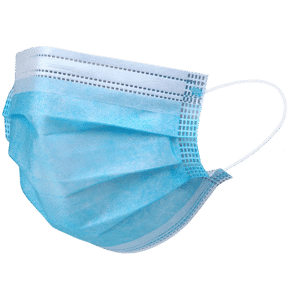 Disposable Face Masks (Blue), 3-Ply, Pack of 50